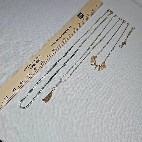 NIB - Retired Stella & Dot Riad Statement Necklace Versatile Gold Silver Rose - Picture 14 of 16